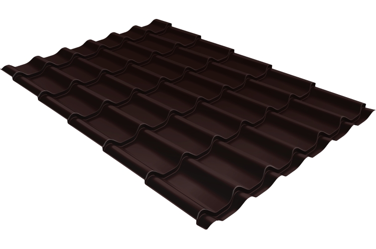 Металлочерепица Classic Satin Matt 0,5 сталь RAL 8017 (1 кв.м) Grand Line