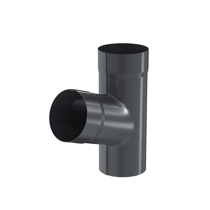 Тройник Aquasystem (Аквасистем) PU RAL 7024 (Серый) 90/125