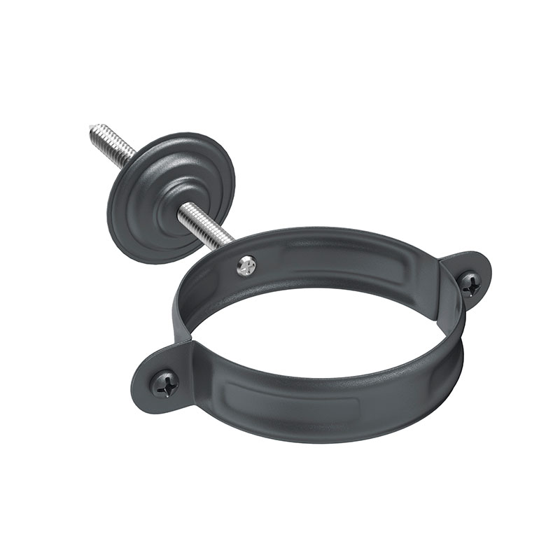 Комплект для крепления трубы Aquasystem (Аквасистем) PU Matt RAL 7024 (Темно-серый) 90/125