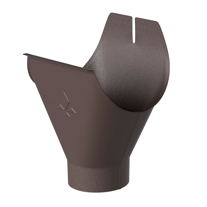 Воронка желоба Aquasystem (Аквасистем) PU Matt RR 32 темно-коричневый 90/125