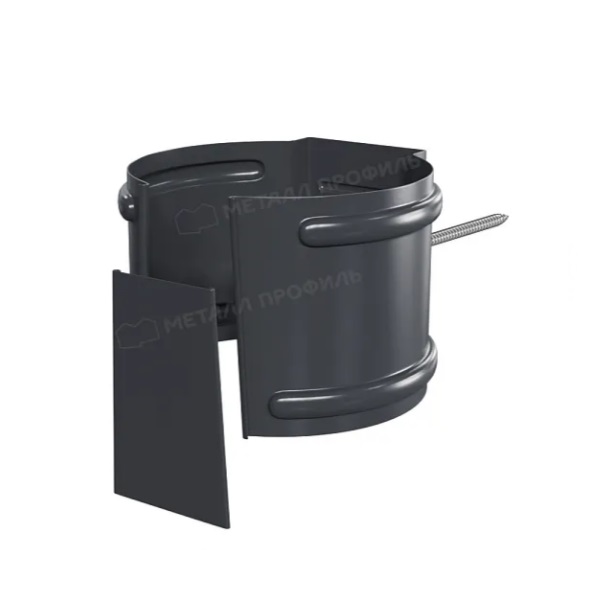 Держатель трубы (на кирпич) D100 RAL 7024 Foramina МеталлПрофиль