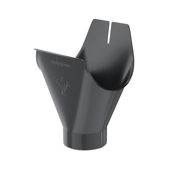 Воронка желоба Aquasystem (Аквасистем) PU RAL 7024 (Серый) 100/150