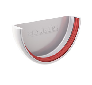 Заглушка желоба универсал. ПВХ Grand Line Классика белая