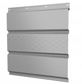 Софит с центральной перфорацией PE 0,45 сталь Grand Line 3х0,357м  RAL 9003