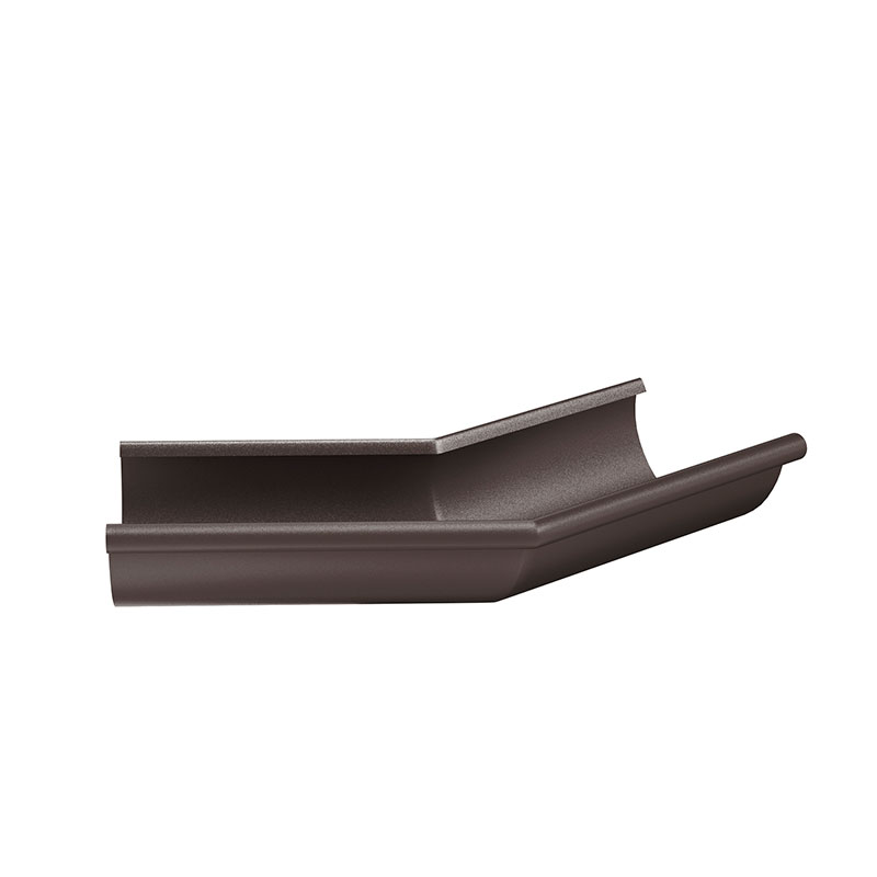 Угол желоба внешний 135 гр. Aquasystem (Аквасистем) PU Matt RR 32 темно-коричневый 90/125