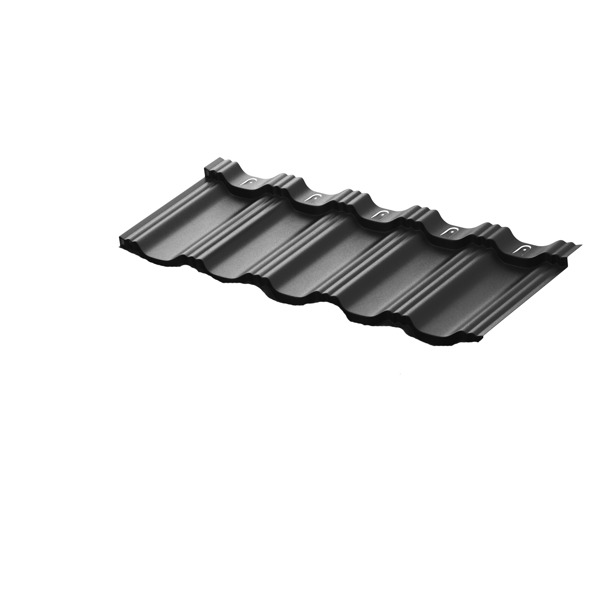 Металлочерепица Гётеборг Rooftop Бархат Черный матовый RAL 9005 Matt 1205х415мм