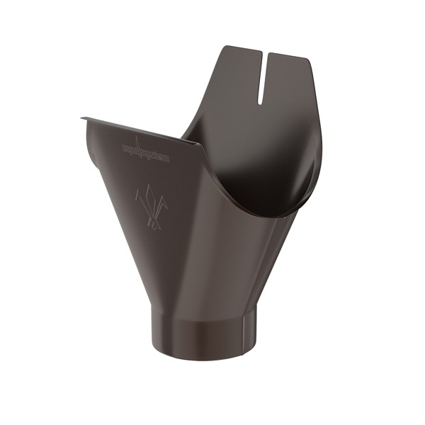 Воронка желоба Aquasystem (Аквасистем) PU RAL 32 (Темно-коричневый) 90/125