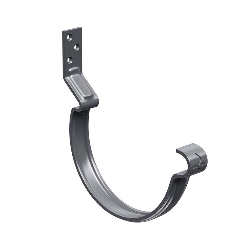 Крюк крепления желоба короткий Aquasystem (Аквасистем) PU RAL 7024 (Серый) 90/125