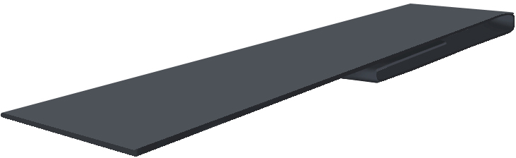 Финишная планка Grand Line 46x25 PE 0,45 сталь RAL 7024