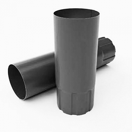 Труба соединительная 1м 125/90 водостока OSNO RAL 7024 графитовый серый